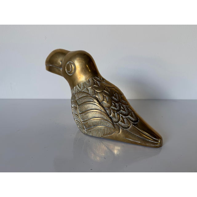 1980s Vintage Dolbi Cashier Solid Brass Toucan Sculpture For Sale - Image 11 of 12