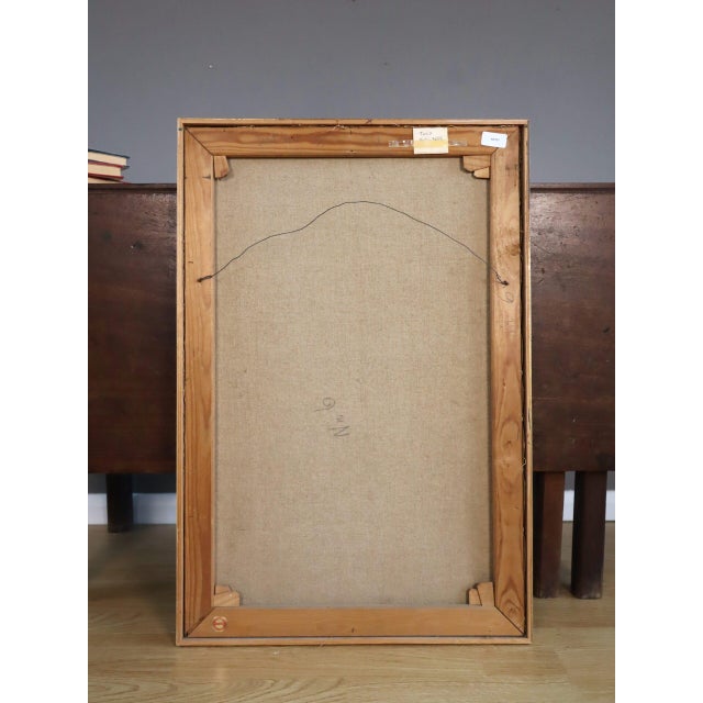 Mid-Century Modern 'Arrangement by the Window' Vintage Swedish Original Still Life Interior Oil Painting, Framed For Sale - Image 11 of 11