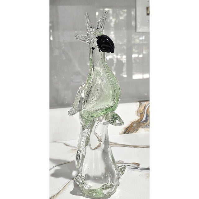 Late 20th Century Murano-Style Glass Parrot Sculpture For Sale - Image 10 of 17
