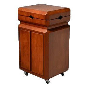 Teak Fliptop Bar Cart For Sale