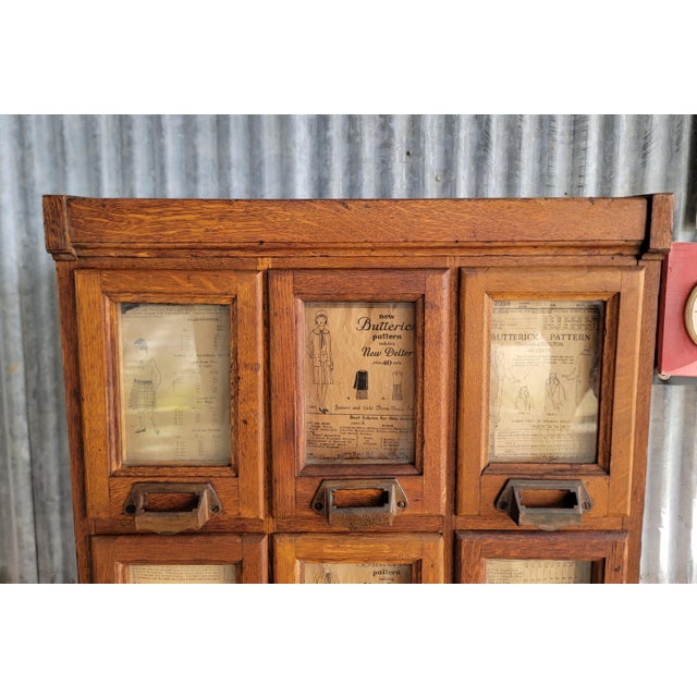 Early 20th Century Antique Pattern File Cabinet Early 20th Century American Tiger Oak For Sale - Image 5 of 18