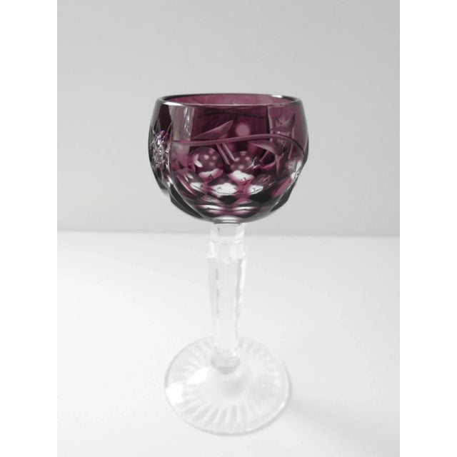 Vintage Lausitzer Colored Crystal Cordial Liquor Shot Glasses