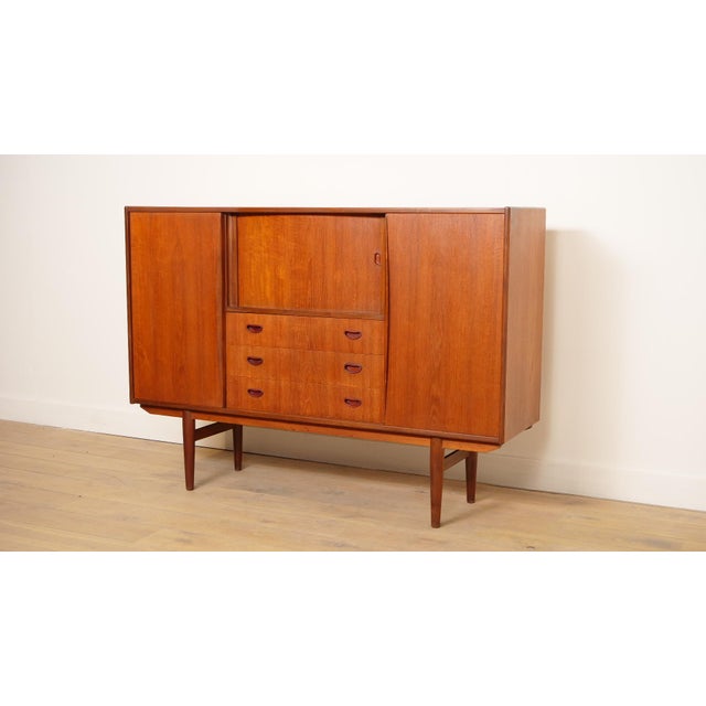 Vintage Danish Highboard in Teak For Sale - Image 14 of 14
