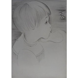 Mily Possoz, L'Enfant et le papillon, Etching For Sale