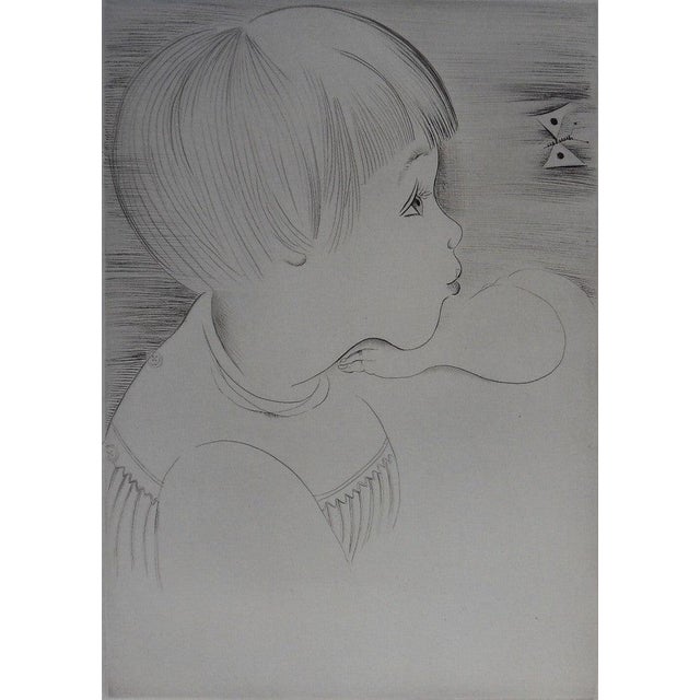 Mily Possoz, L'Enfant et le papillon, Etching For Sale