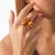 This bold vintage cocktail ring showcases an extraordinary cushion cut citrine weighing approximately 41.00 carats,...