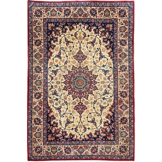 Vintage Isfahan Rug, 1940s For Sale - Image 13 of 13