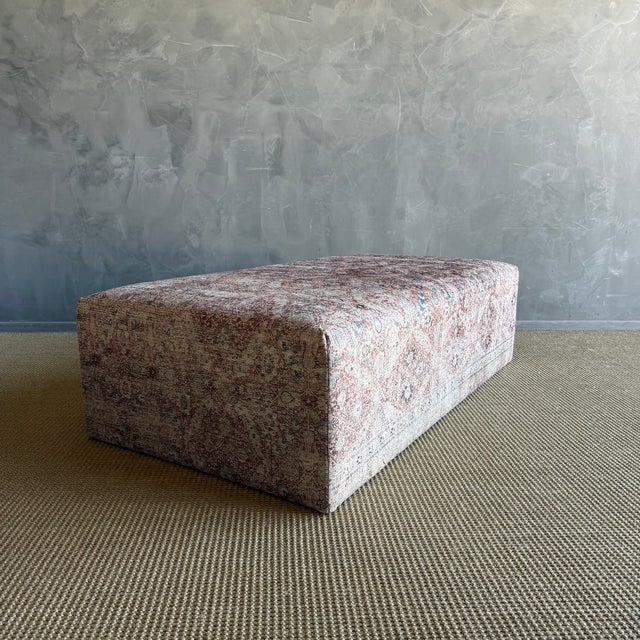 Not Yet Made - Made To Order Laguna Ottoman - Rug For Sale - Image 5 of 12