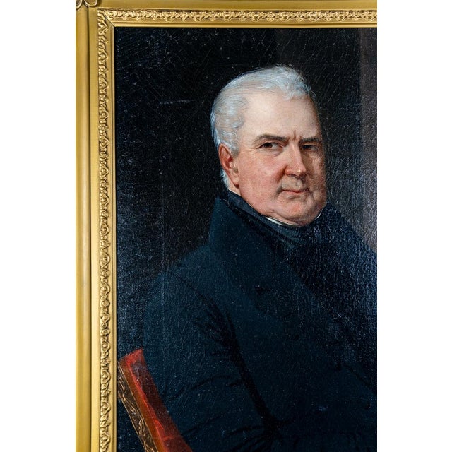 Black Early 19th Century Masterful Oil on Canvas of Thomas W. Veazey, Governor of Maryland (1836-1838) For Sale - Image 8 of 17