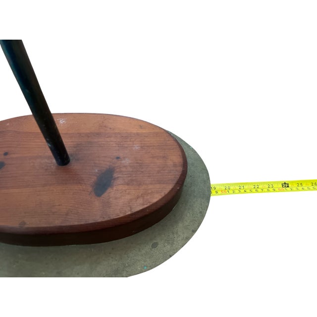 1980s Monumental Hand-Carved Wood Parrot Sculpture on Brass Stand — 58” Tall For Sale - Image 9 of 10