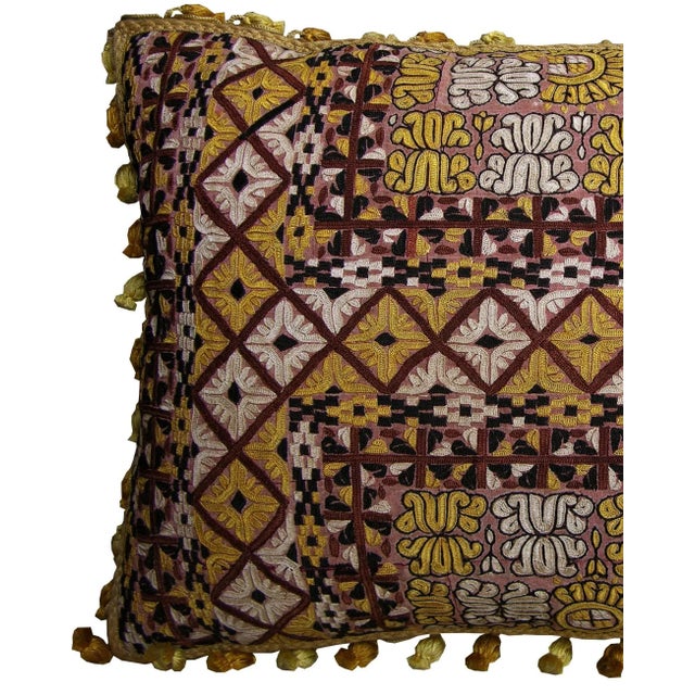 Textile Circa 1850 Antique Uzbak Pillow For Sale - Image 7 of 9
