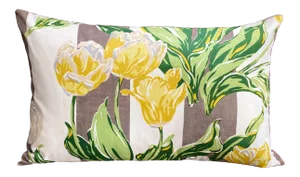 Transitional Tulips in Bloom Lumbar Pillow