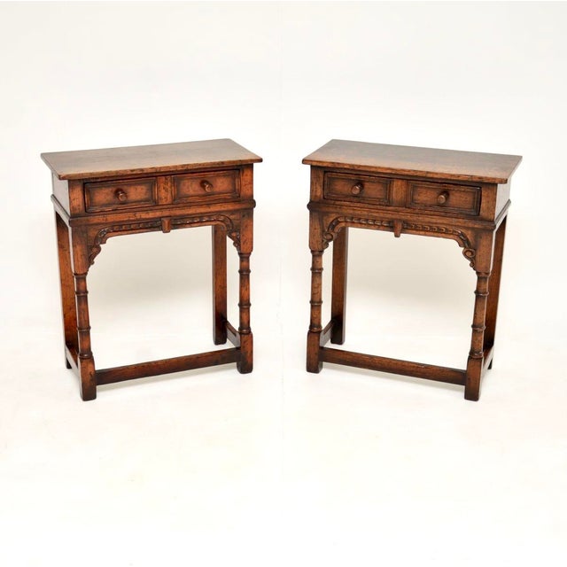 Oak Console or Side Tables from Titchmarsh and Goodwin, 1950, Set of 2 For Sale - Image 15 of 15