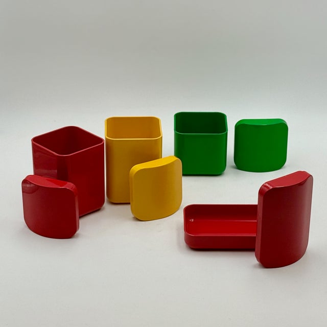 Modular Plastic Container Set by Makio Hasuike for Gedy, 1970s, Set of 4 For Sale - Image 13 of 14