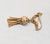 1960s goldtone tassel with "leaves" around the top of the tassel with a wavy bar and chain at the top brooch with security...