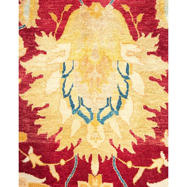 Traditional Mogul, One-of-a-Kind Hand-Knotted Area Rug - Red, 8' 0" x 10' 4" For Sale - Image 3 of 8