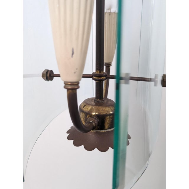 Gold Vintage Pendant Lamp by Pietro Chiesa for Fontana Arte, 1940s For Sale - Image 8 of 13