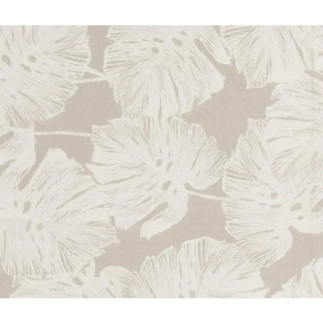 Sample - Schumacher Del Coco Fabric in Natural For Sale
