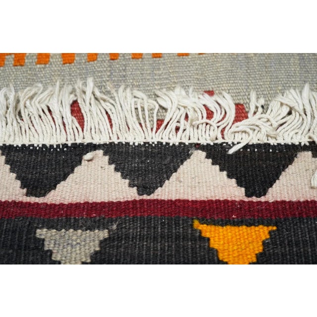 Red Vintage Kilim Rug 5'4'' x 10'6'' For Sale - Image 8 of 12