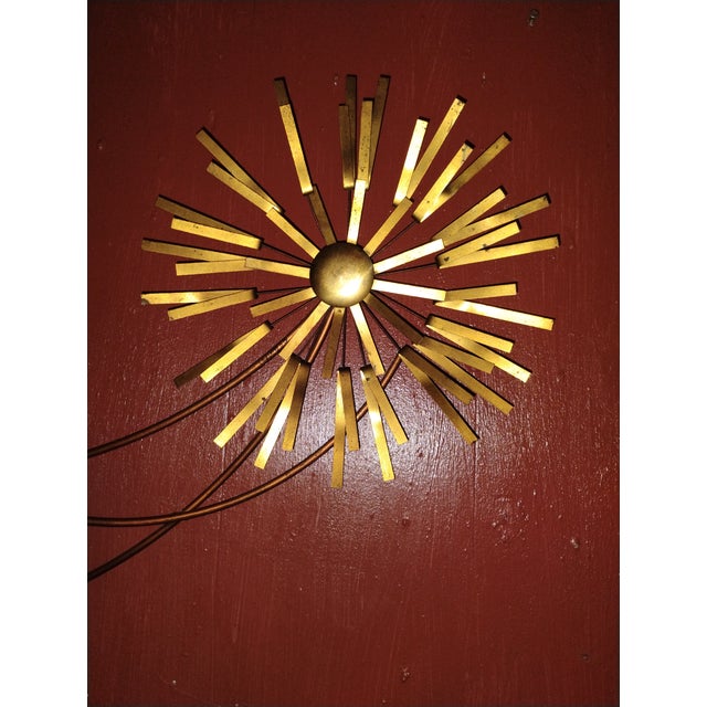 Curtis Jere Mid Century Modern Brutalist Brass and Copper Four Starburst Wall Sculpture For Sale - Image 4 of 12