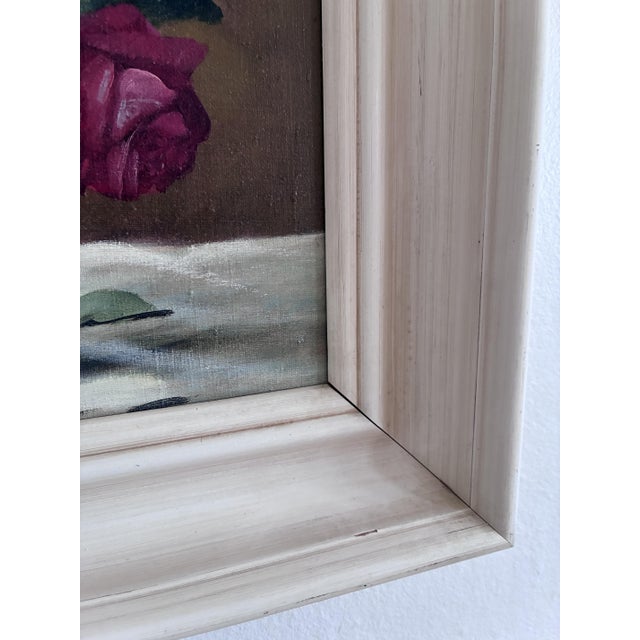 Still Life with Roses, Oil Painting, Framed For Sale - Image 11 of 12
