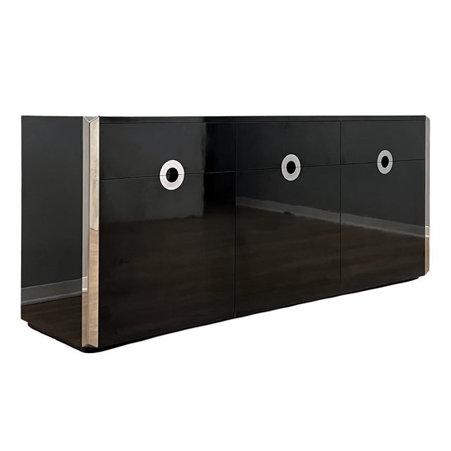 Vintage Lacquered Sideboard Cabinet by Mario Sabot, 1970s For Sale
