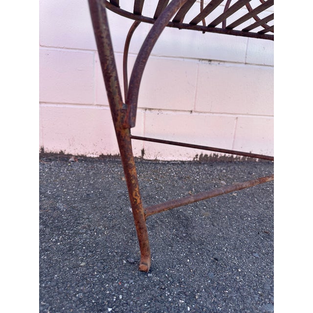 1980s John Risley Style Inspired Man and Woman Pop Art Iron Bench For Sale - Image 14 of 18