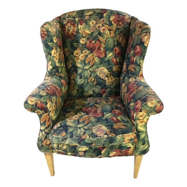 1990s Drexel Heritage Royal Country Retreats Collection Wingback Chair For Sale