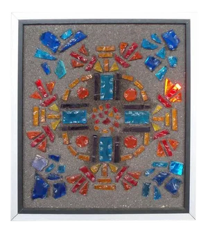 Back Lit Brutal Look Resin Wall Sculpture