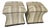 Square Silk Taffeta Upolstered Stools or Ottomans With Nailhead Trim on Tiny Bunn Feet - A Pair For Sale