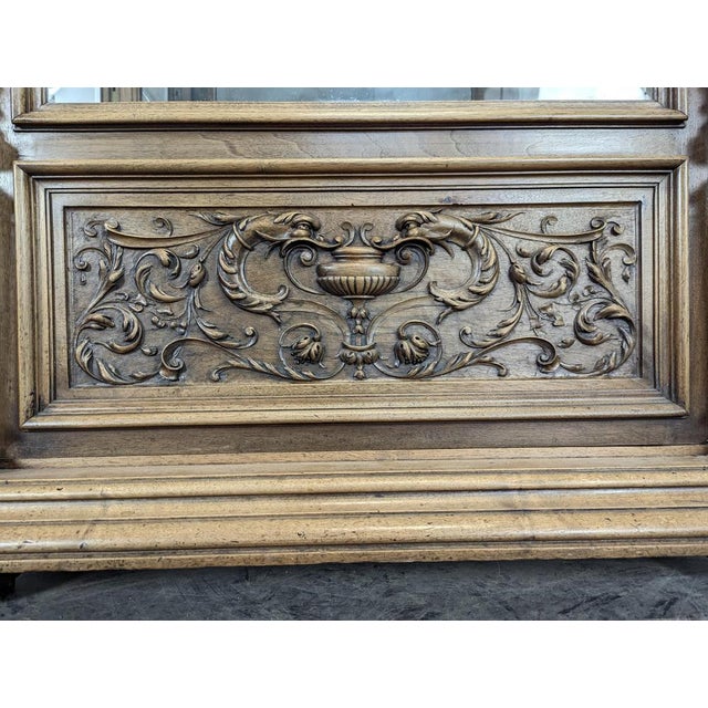 Renaissance Walnut Silverware with Beveled Glass For Sale - Image 13 of 14