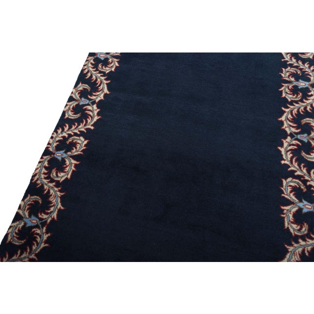 Hand-Knotted Kashan Runner Rug with Floral Border Pattern For Sale - Image 4 of 10