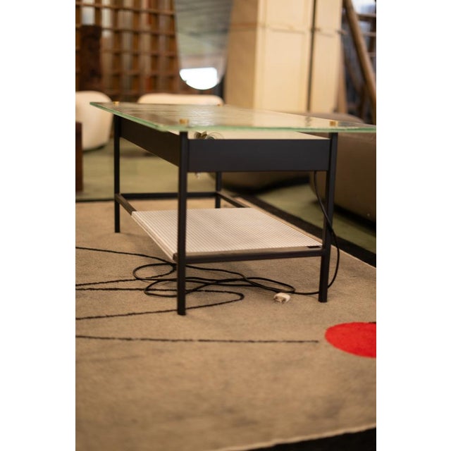 Vintage 517 Illuminated Coffee Table by R. Mathieu, 1970s For Sale - Image 4 of 7