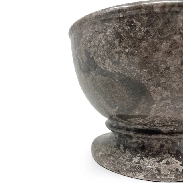 Traditional Granite Pedestal Bowl For Sale - Image 3 of 4