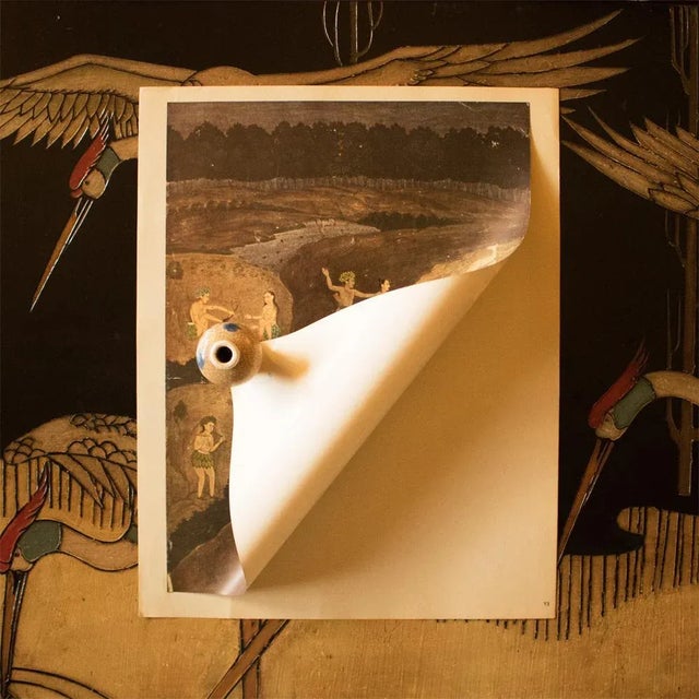 1950 Gazelle Hunt by Night, Gold-Leafed Parisian Offset Lithograph For Sale In Dallas - Image 6 of 10