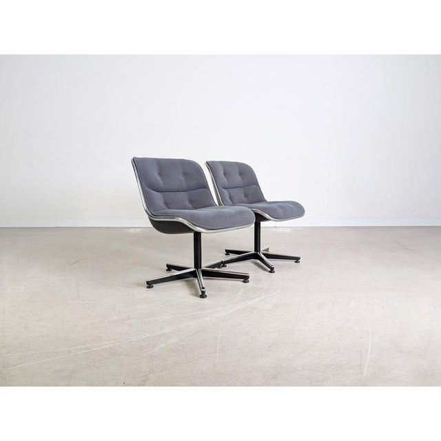 Executive Chairs by Charles Pollock for Knoll Intenational, Set of 2 For Sale - Image 6 of 13