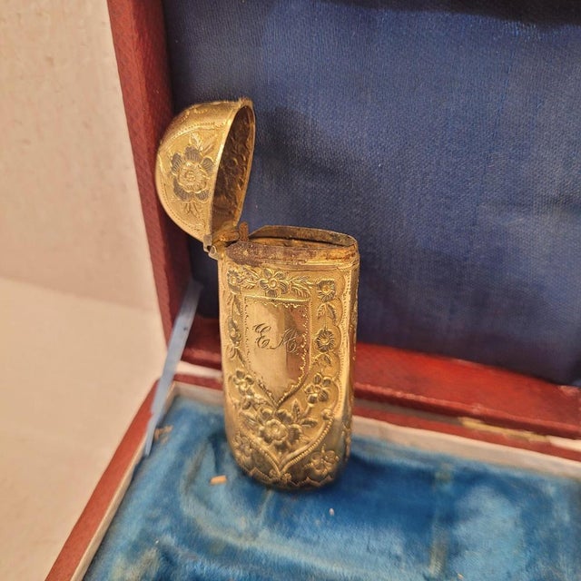 Napoleon III Pipe/Tobacco Set in Gilt Brass, France, 19th Century, Set of 4 For Sale - Image 14 of 17