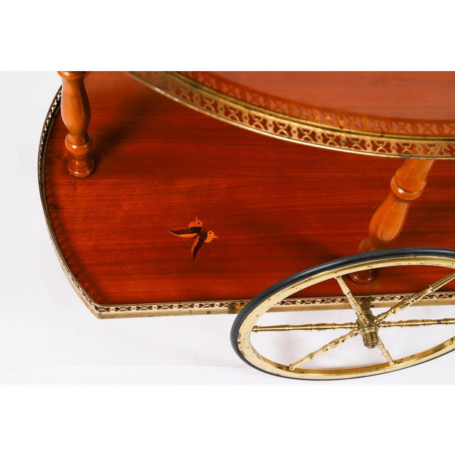 Vintage Italian Sorrento Marquetry Drinks Trolley For Sale - Image 15 of 18