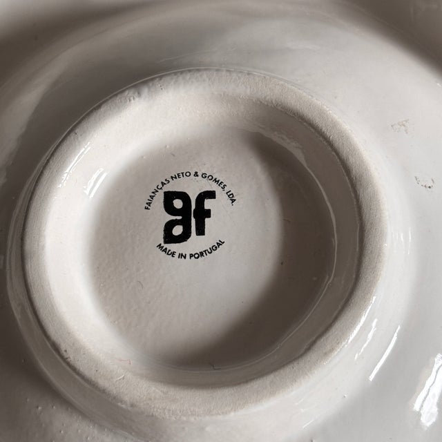 1980s Portuguese Majolica Vegetable Platter by Neto & Gomes, Figural Serving Dish For Sale - Image 10 of 10