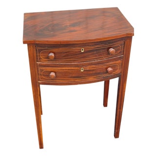 19th Century English Mahogany Sheraton Stencil Night Stand/Bedside Cabinet. For Sale