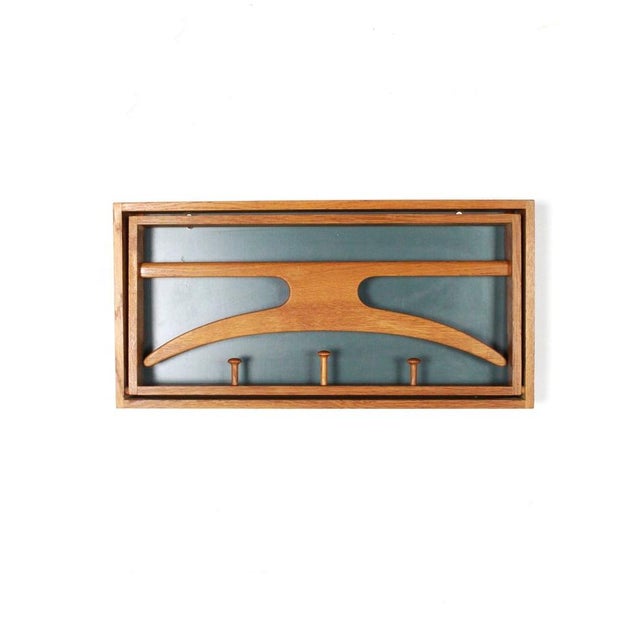 Wood Folding Coat Hanger by Adam Hoff & Poul Østergaard for Virum Møbelsnedkeri, 1960s For Sale - Image 7 of 8