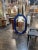 Metal Modern Heavy Cobalt Blue Murano Glass and Brass Octagonal Mirror For Sale - Image 7 of 8