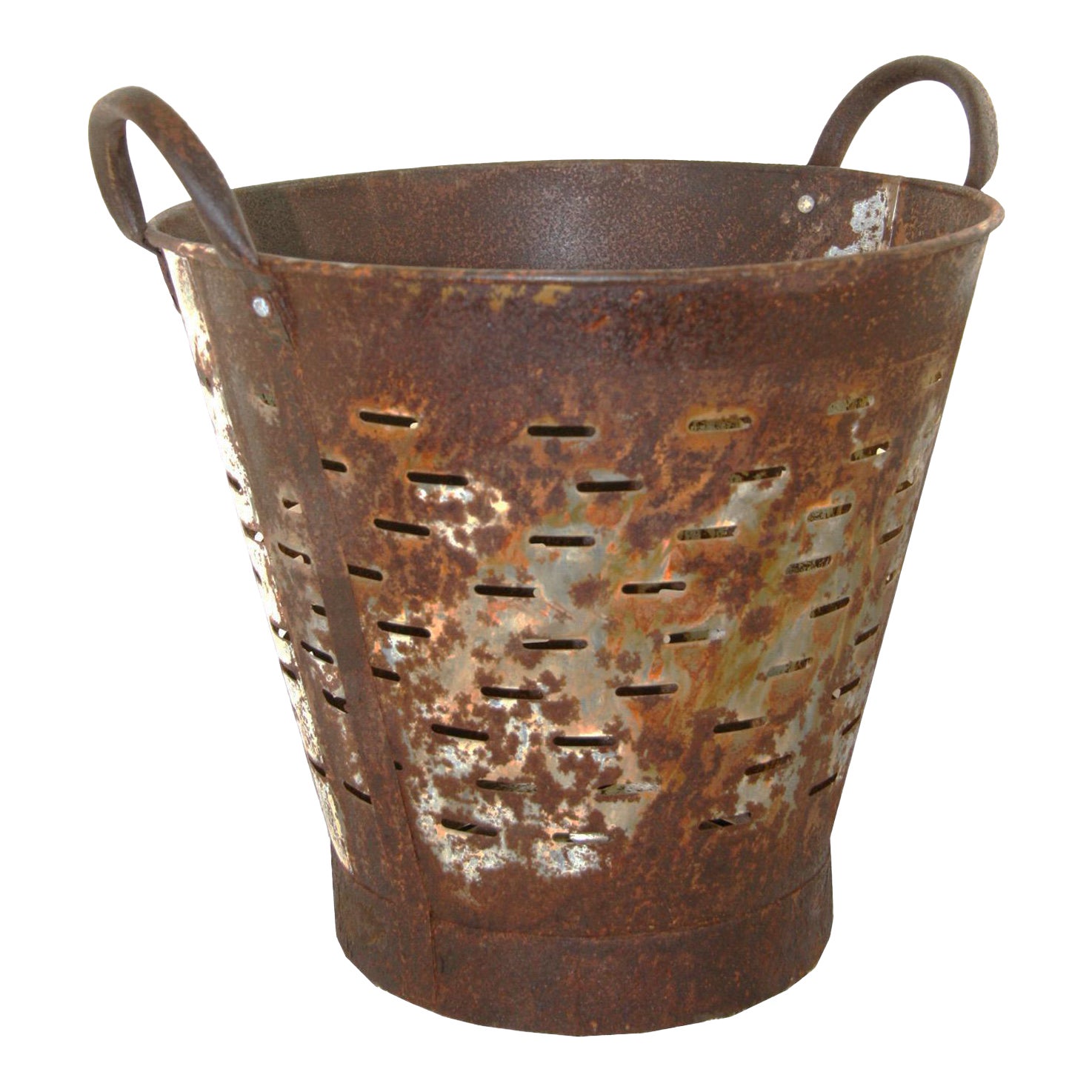 Vintage Olive Bucket Harvest Bucket Chairish