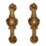 Brass Bar Handles - a Pair For Sale