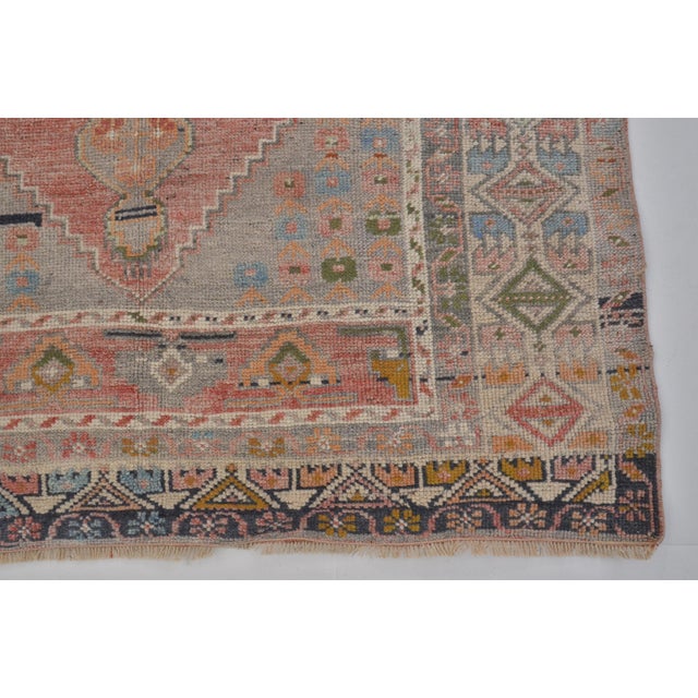 Orange 1970s Oushak Turkish Area Rug For Sale - Image 8 of 10
