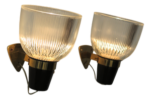 Glass LP5 Wall Lamps by Ignazio Gardella for Azucena, Italy, 1960s, Set of 2