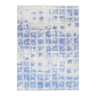 Modern Silver Area Rug- 6' 1" X 9' 2" For Sale