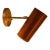 1960s Mid-Century Modern Danish Teak & Brass Adjustable Spotlight Wall Sconce For Sale