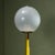 1970s Postmodern Skyscraper Floor Lamp with Mustard Lacquered Stem and Glass Shade, Italy For Sale - Image 5 of 10