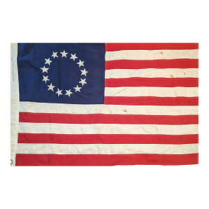 Vintage Bull Dog Bunting Dettra 13-Star Sewn American Flag, Red, White & Blue